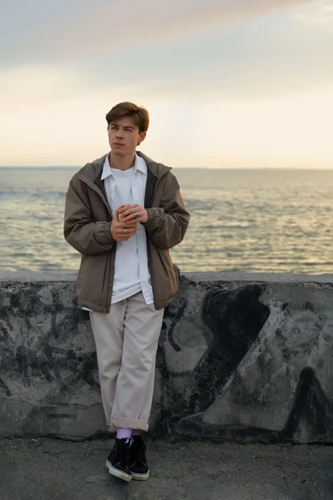 Young man contemplating gambling